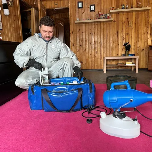 ФОТО Полное удаление ртути в помещениях в поселке Московской области центральной усадьбы совхоза Мир