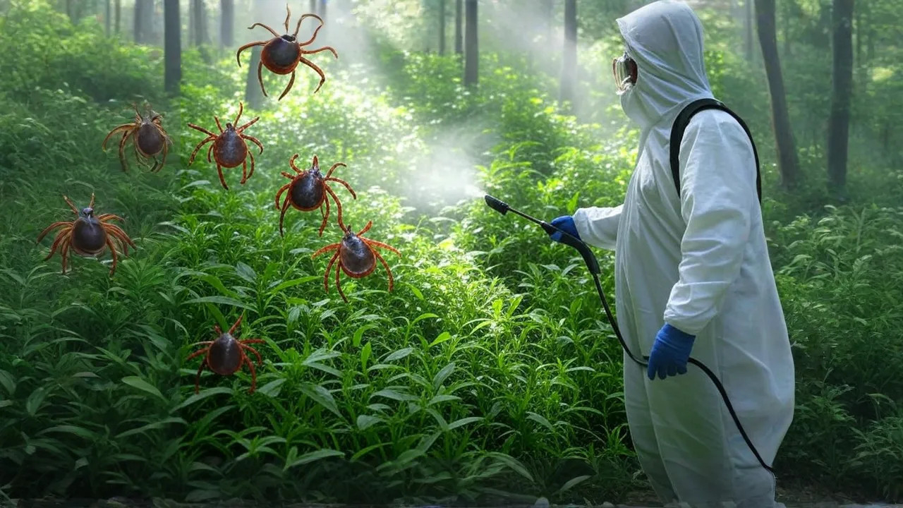 фото: Обработка от клещей в поселке Московской области центральной усадьбы совхоза Мир и области